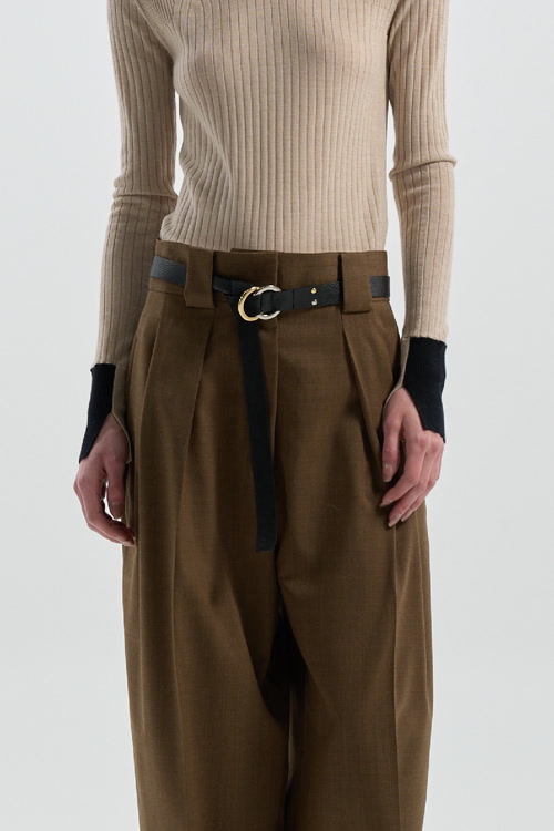 MARUKAN LEATHER BELT styling